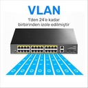 Cudy 24-Port Gigabit PoE+ Switch with 2 Uplink Gigabit Ports and 2 Gigabit SFP Slots 300W