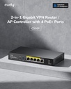 Cudy 2-IN-1 SMB Router/AP Controller with 4 PoE+ Ports