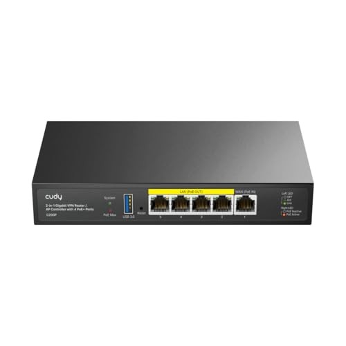 [C200P] Cudy 2-IN-1 SMB Router/AP Controller with 4 PoE+ Ports