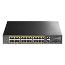 Cudy 26-Port Gigabit PoE+ Switch with 2 Uplink Gigabit Ports and 2 Gigabit SFP Slots 300W