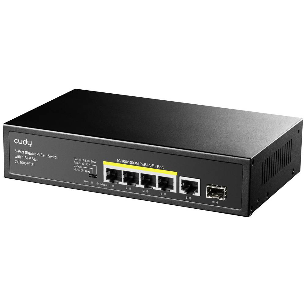 Cudy 5-Port Gigabit PoE+ Switch with 1 SFP Slots